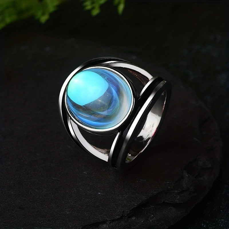 Bague magique en pierre de lune en or