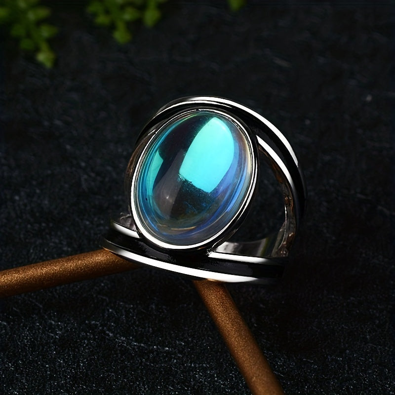 Bague magique en pierre de lune en or