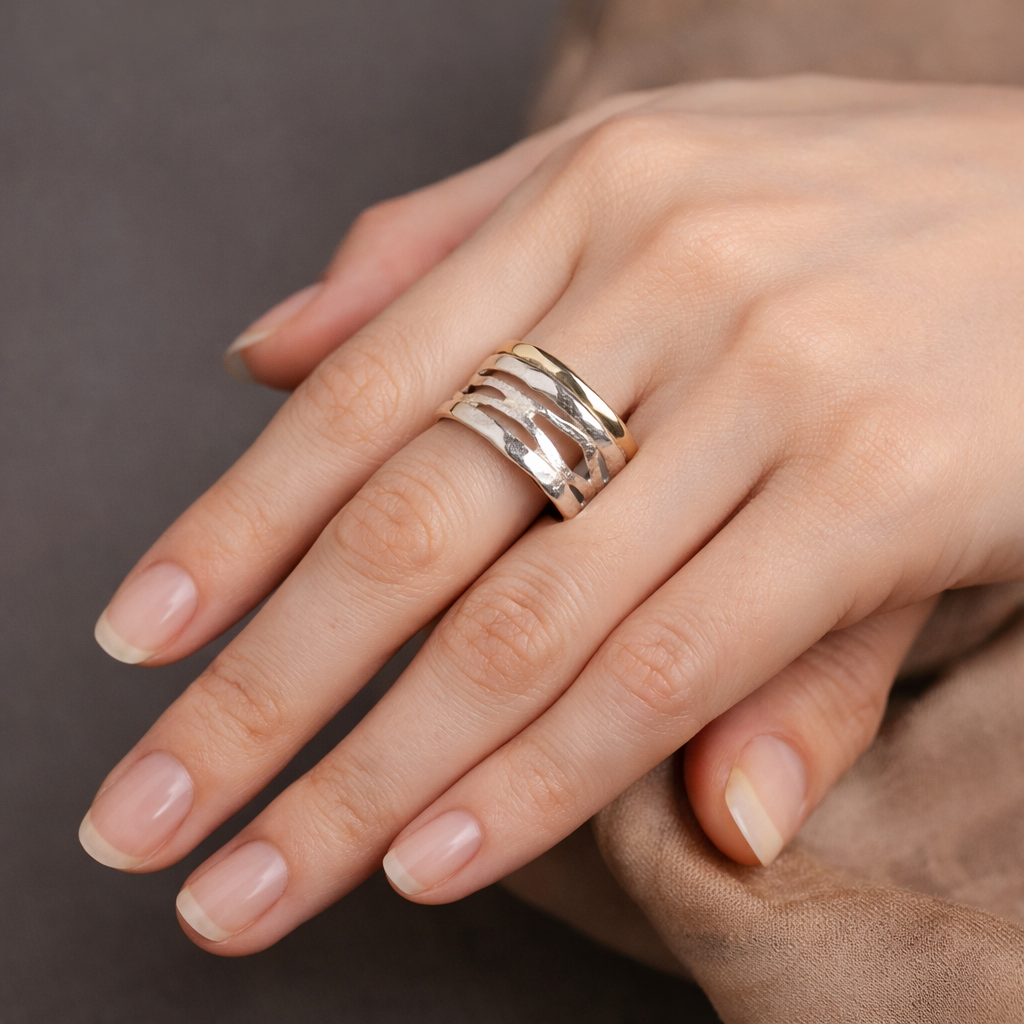Bague rétro « Oco » en or