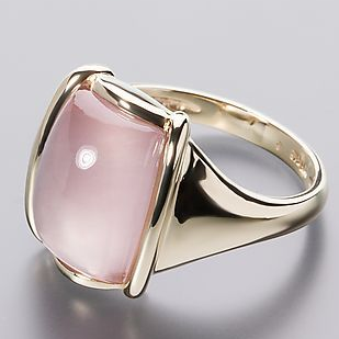 Bague rétro quadratisée en or rose