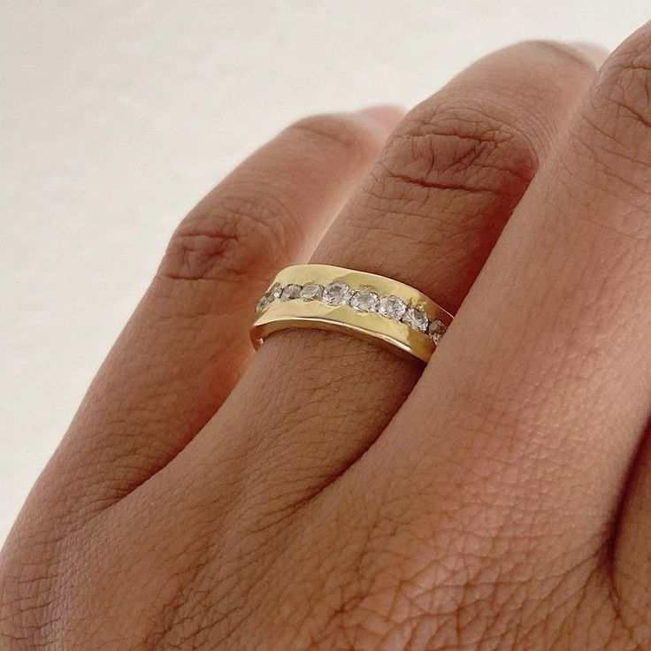 Bague vintage à brillants en or