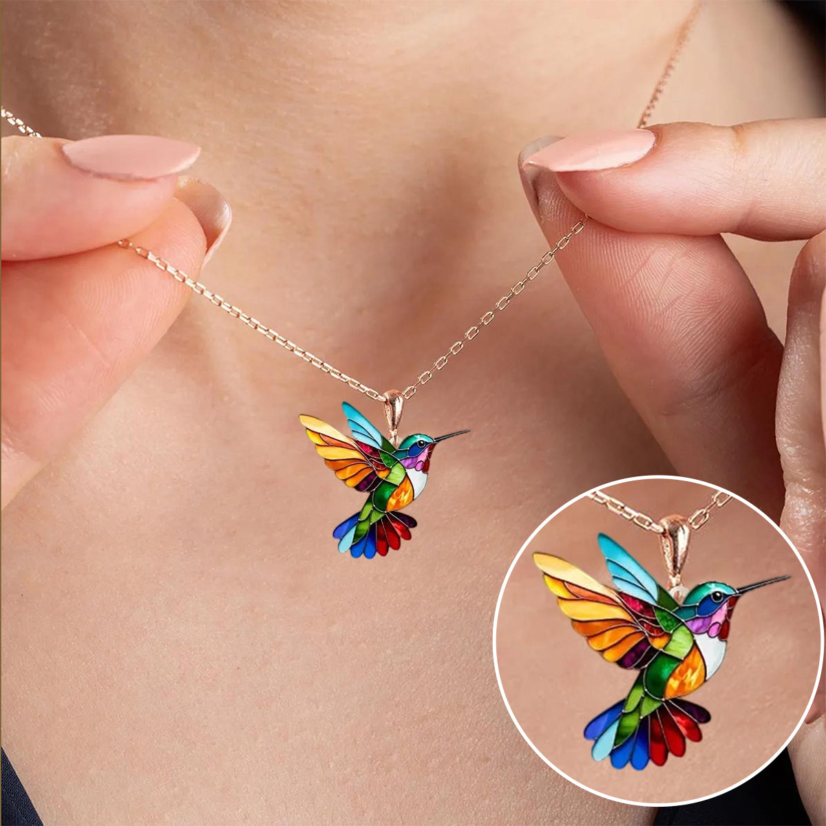 Beau collier avec hirondelle et boucles d'oreilles en cadeau, offre pour une durée limitée en or
