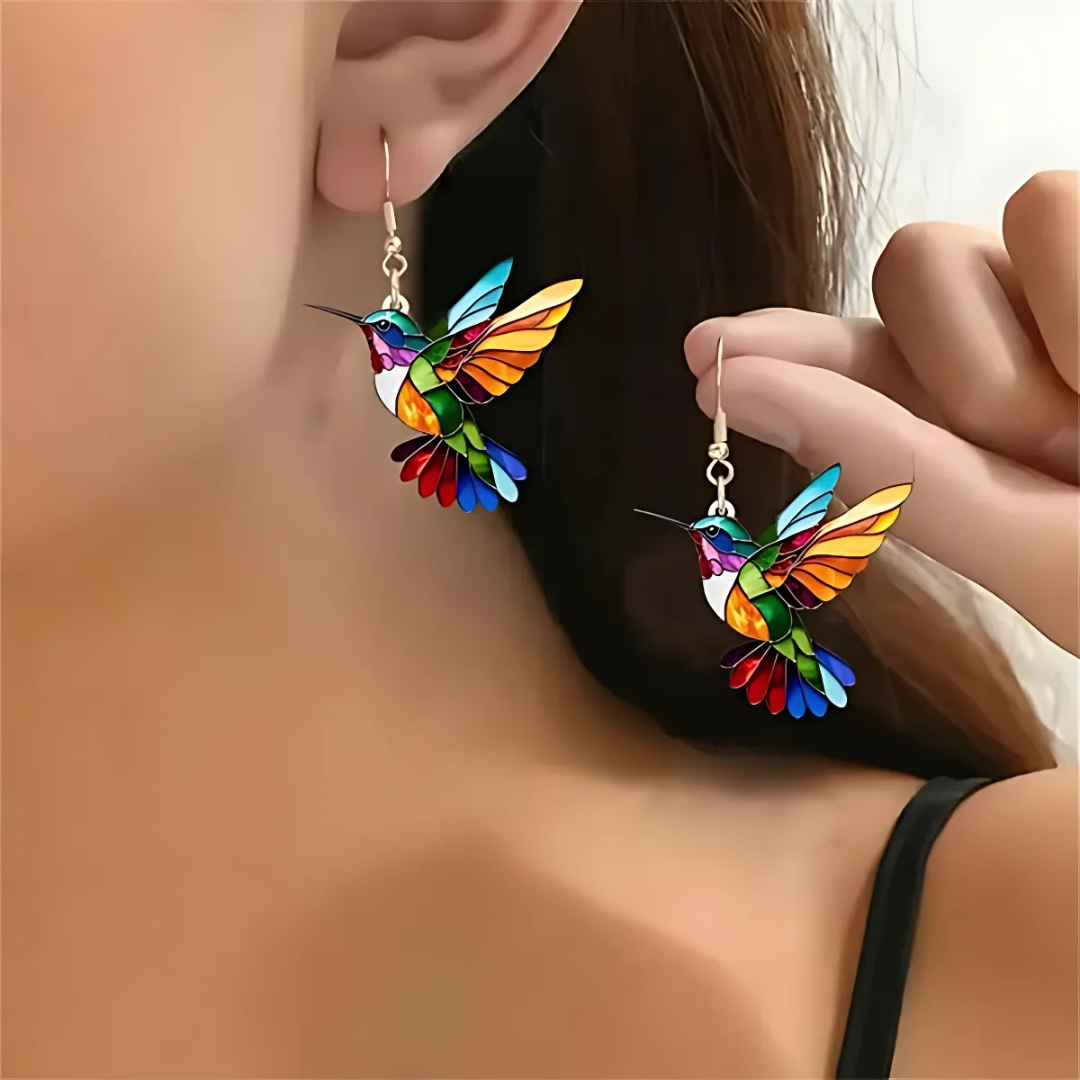 Beau collier avec hirondelle et boucles d'oreilles en cadeau, offre pour une durée limitée en or