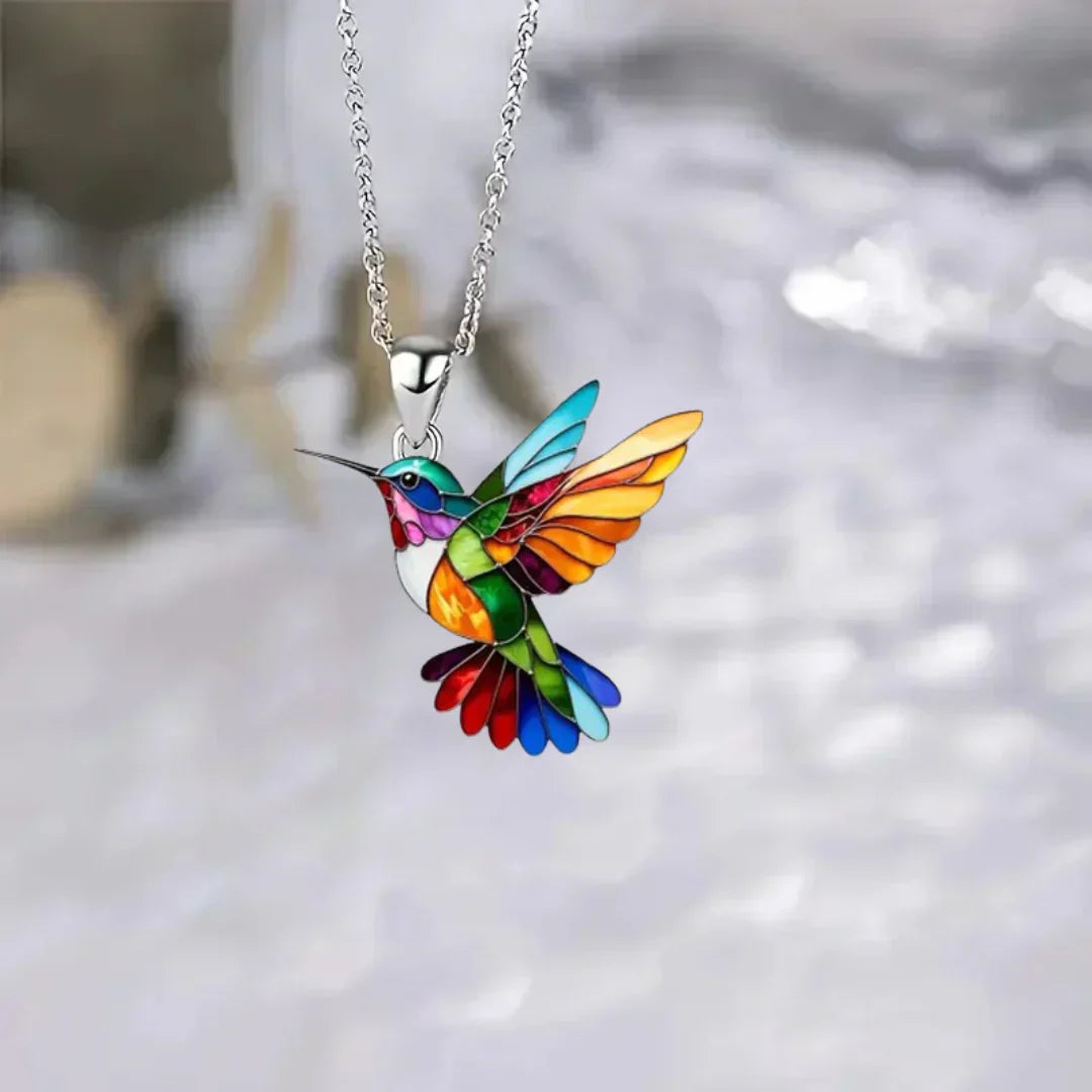 Beau collier avec hirondelle et boucles d'oreilles en cadeau, offre pour une durée limitée en or