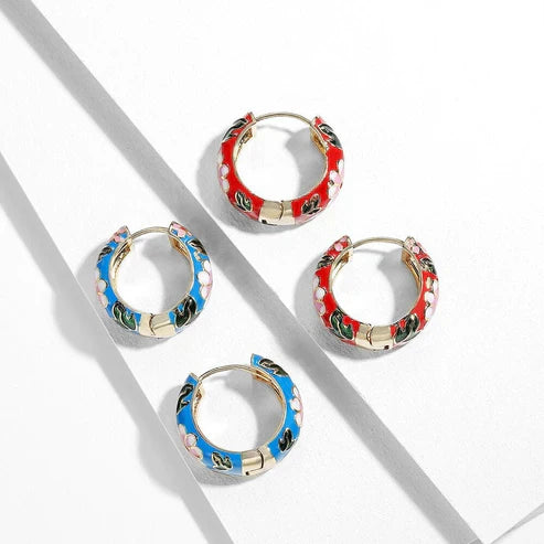 Bijoux fleurs noir luxe en or