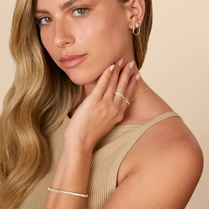 Boucles d'oreilles Adèle en chaîne en or