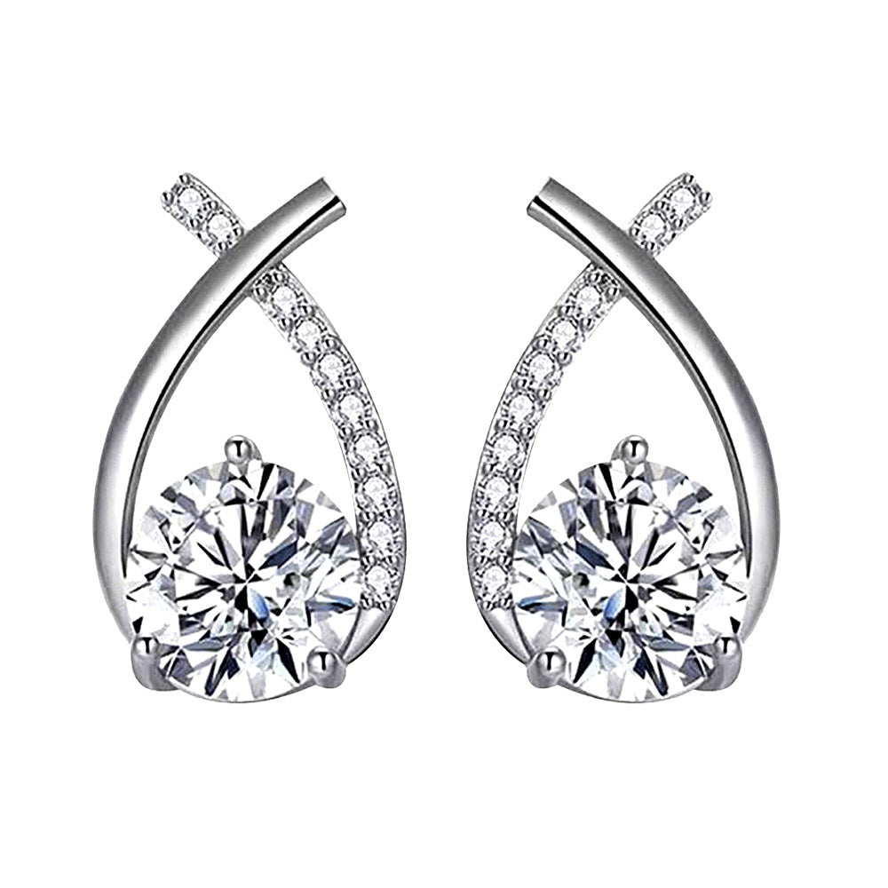 Boucles d'oreilles Arielle en or blanc