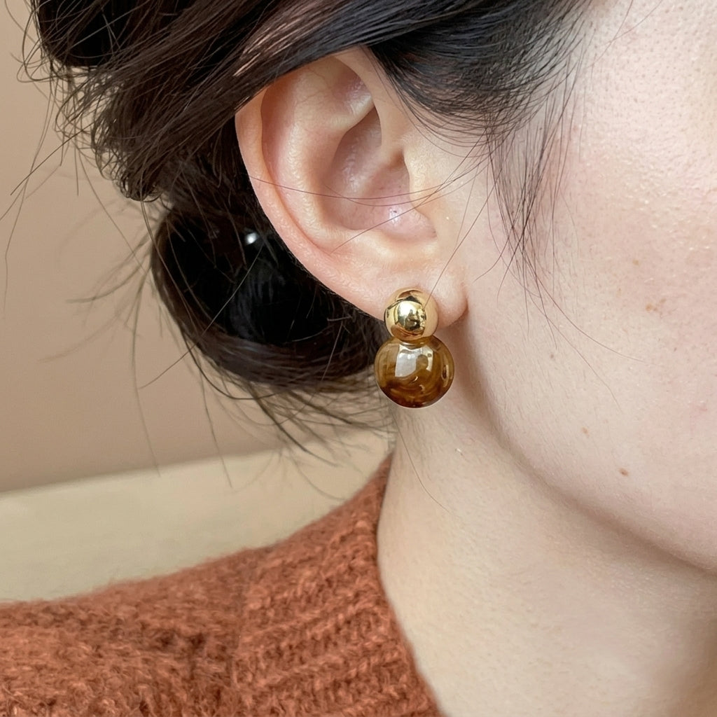 Boucles d'oreilles Augeri amour en or