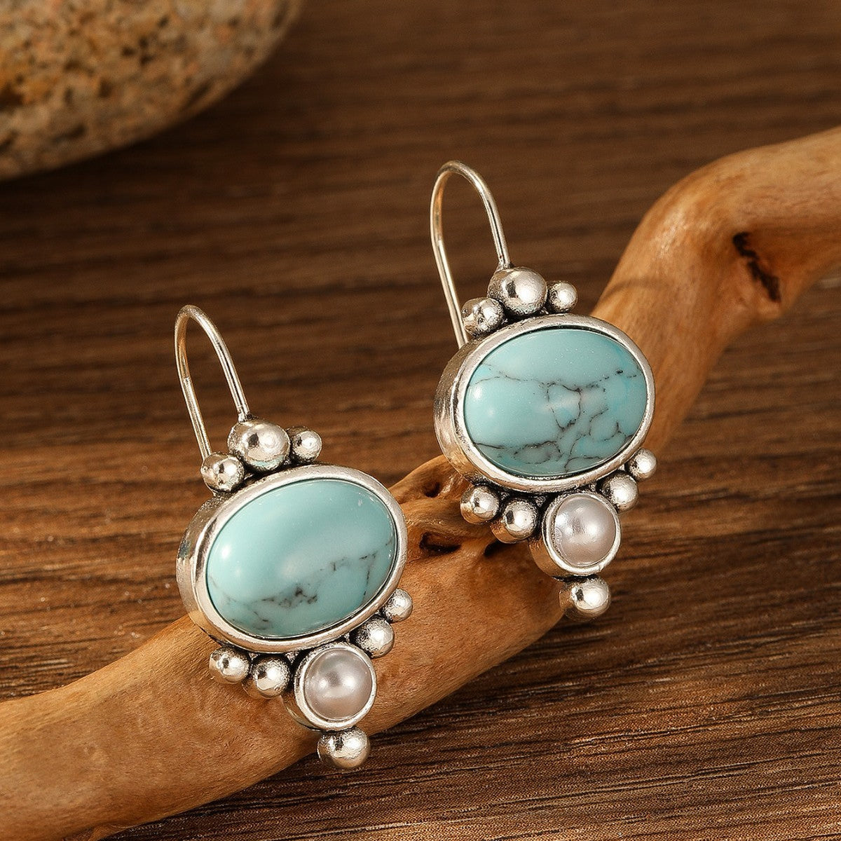 Boucles d'oreilles Briselle rivage en or blanc