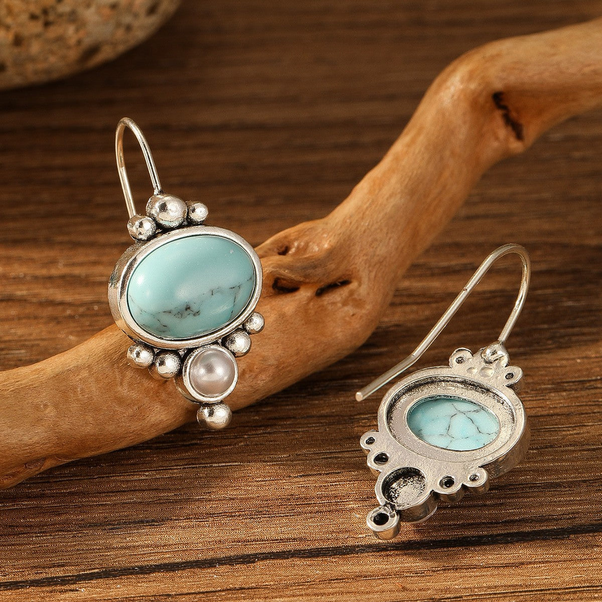 Boucles d'oreilles Briselle rivage en or blanc