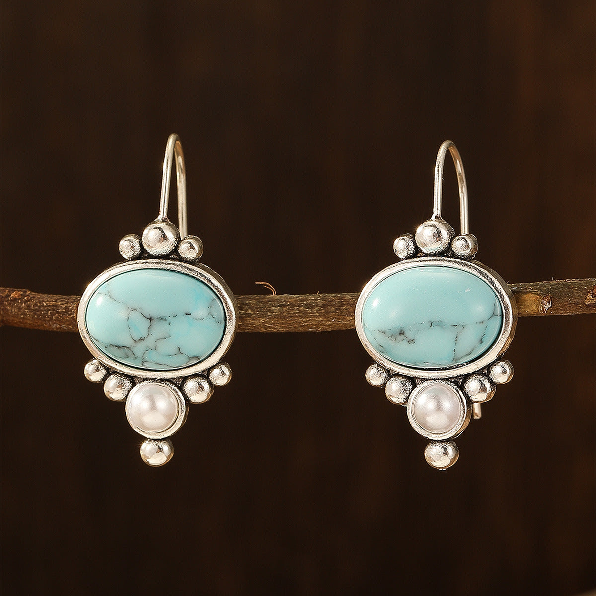 Boucles d'oreilles Briselle rivage en or blanc