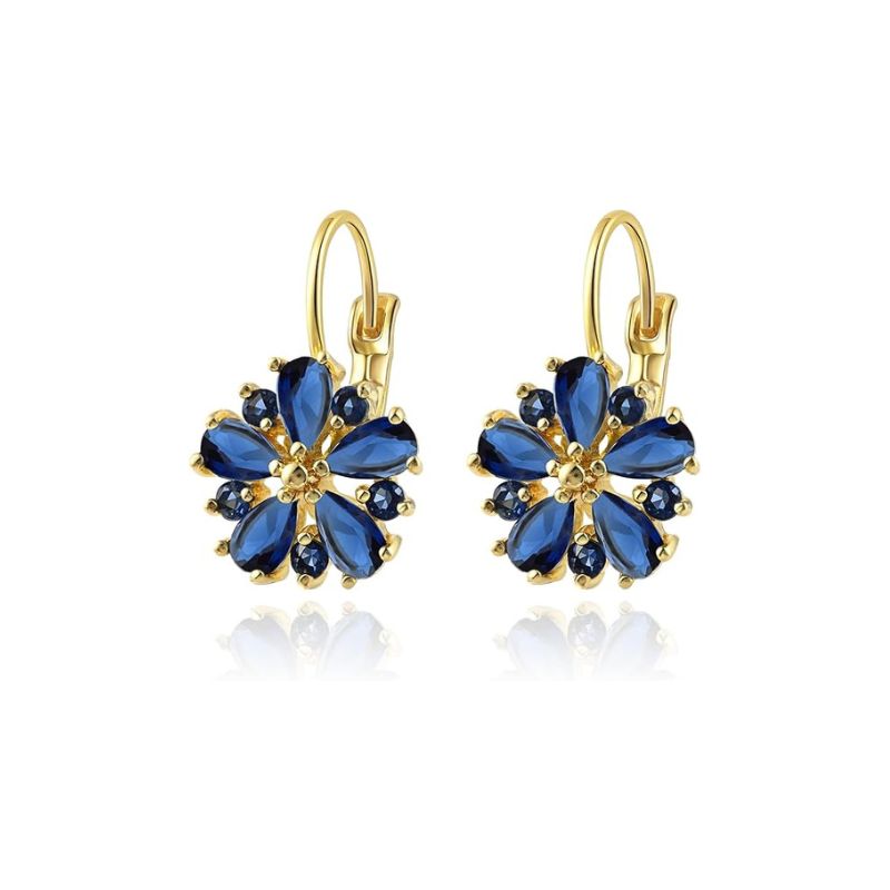 Boucles d'oreilles Calina fleur en or