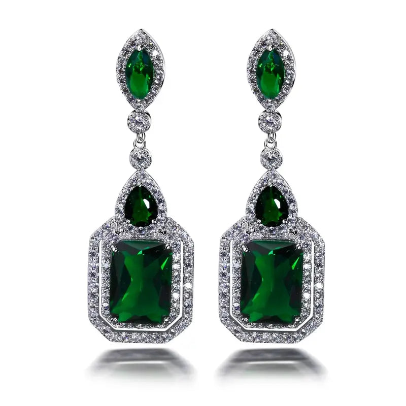 Boucles d'oreilles Clarion Verdance en or blanc