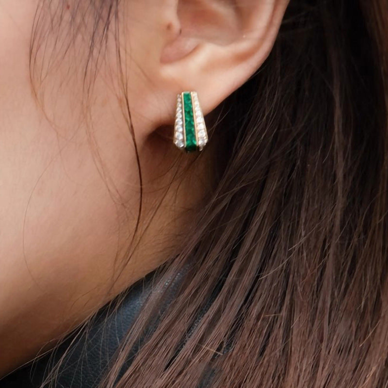 Boucles d'oreilles émeraude Sienna en or