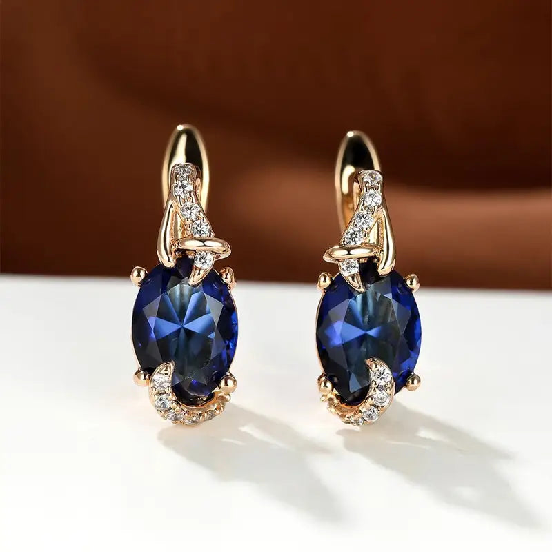 Boucles d'oreilles goutte de Minuit Royale en or