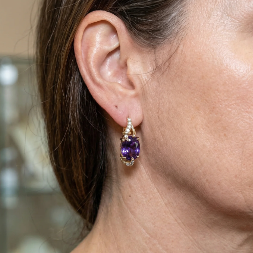 Boucles d'oreilles impérial crépuscule en or rose