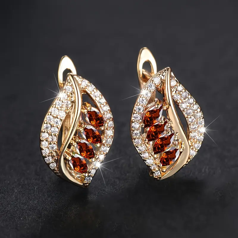 Boucles d'oreilles Isaline Rosavère en or