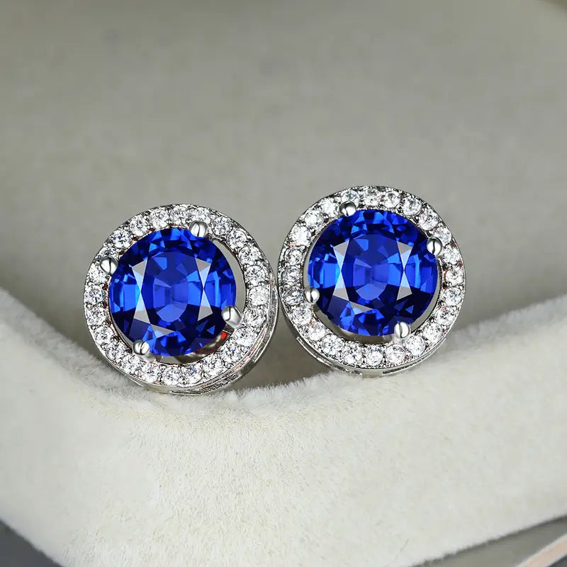 Boucles d'oreilles Lucia Célestine en or blanc