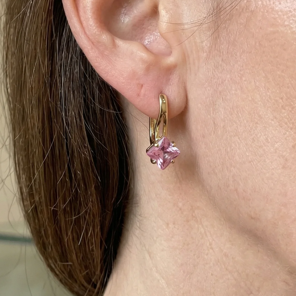 Boucles d'oreilles Rosaluxe couronne lumineuse en or rose