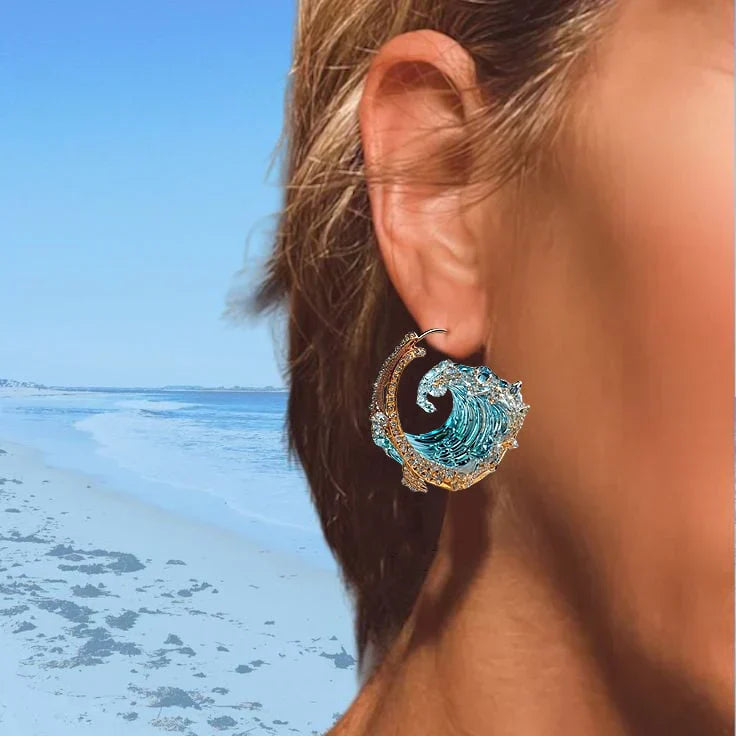 Boucles d'oreilles Serments de l'océan en or