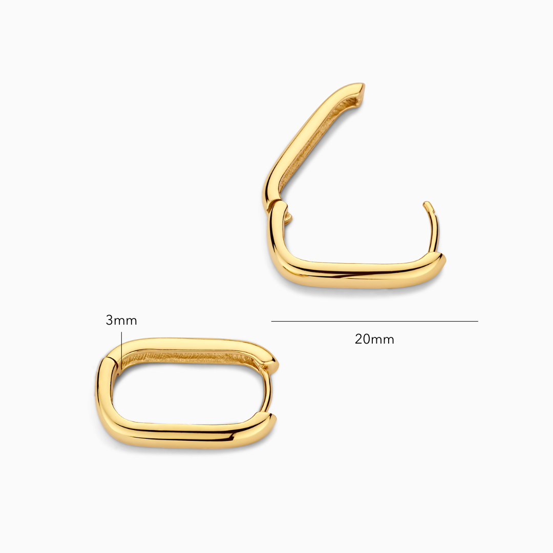 Boucles d'oreilles signature en or