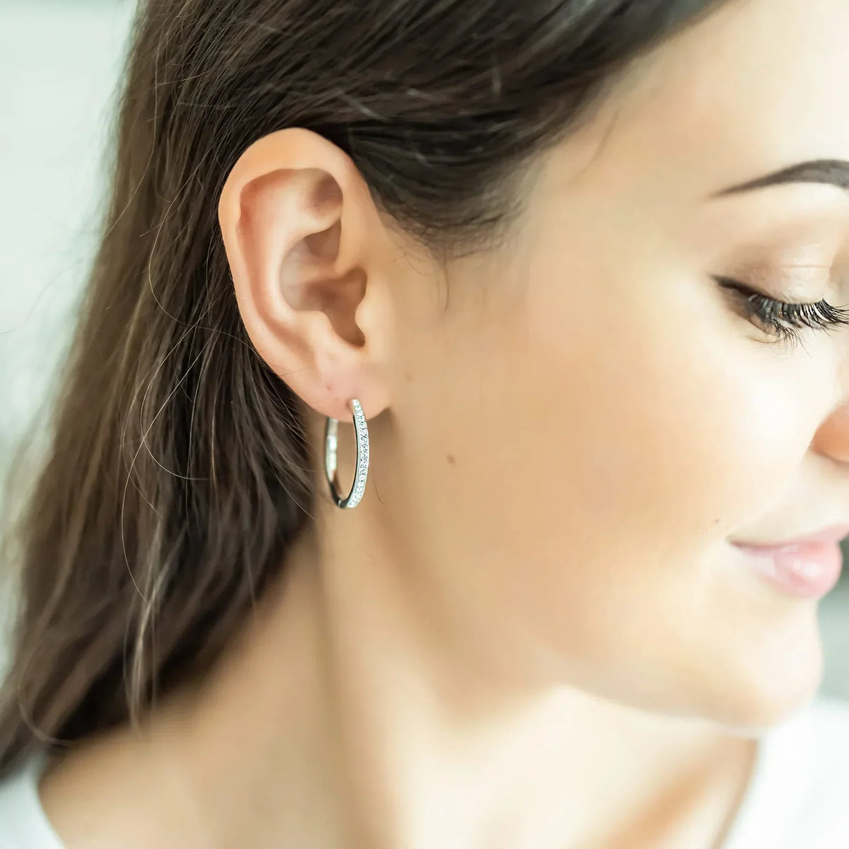 Boucles d'oreilles Sorel pave en or blanc