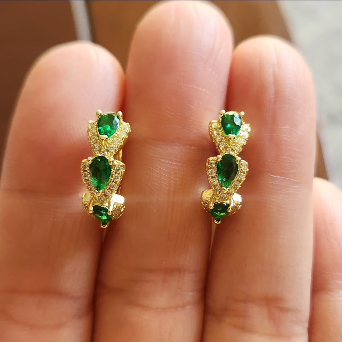 Boucles d'oreilles Sylvane Jadelise en or
