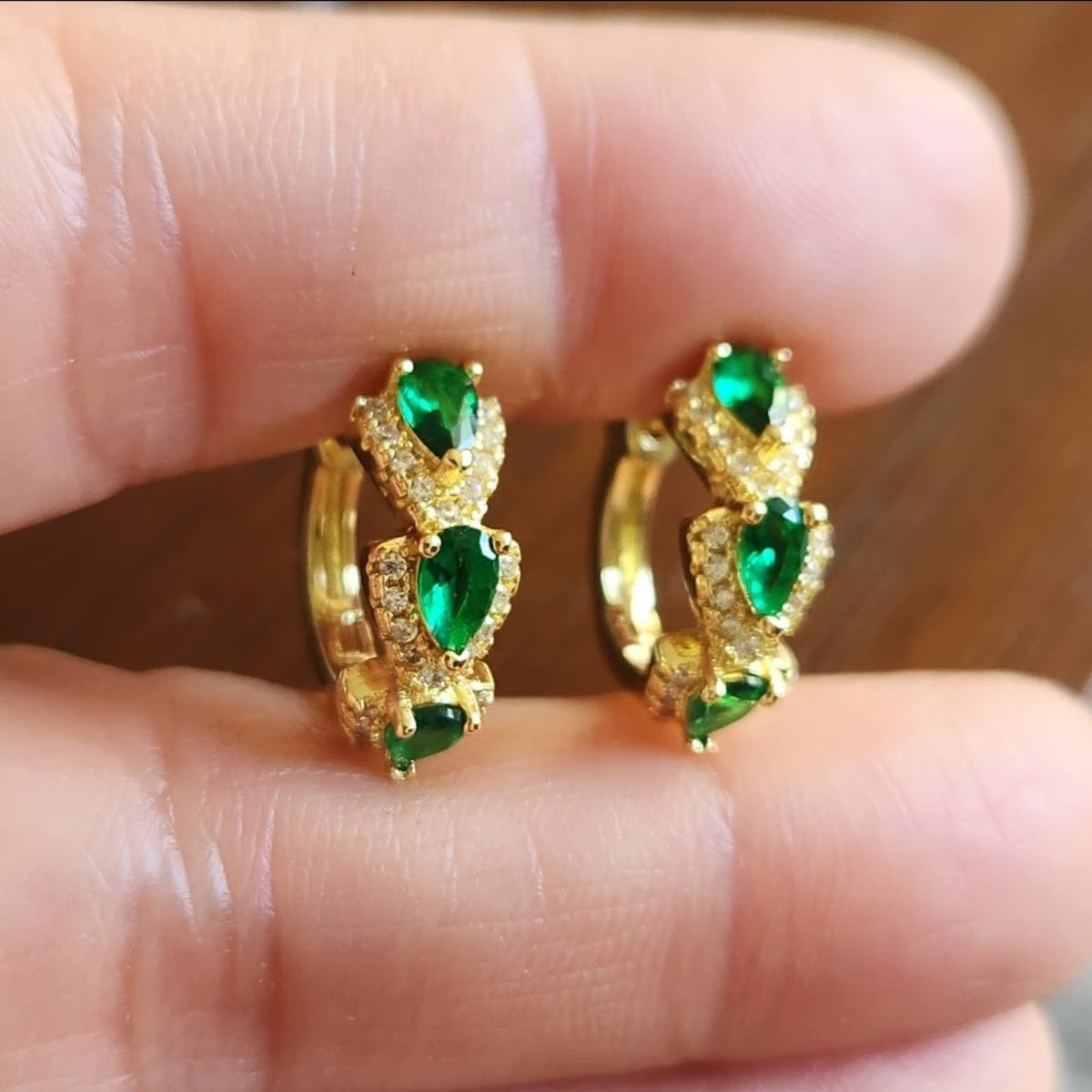 Boucles d'oreilles Sylvane Jadelise en or
