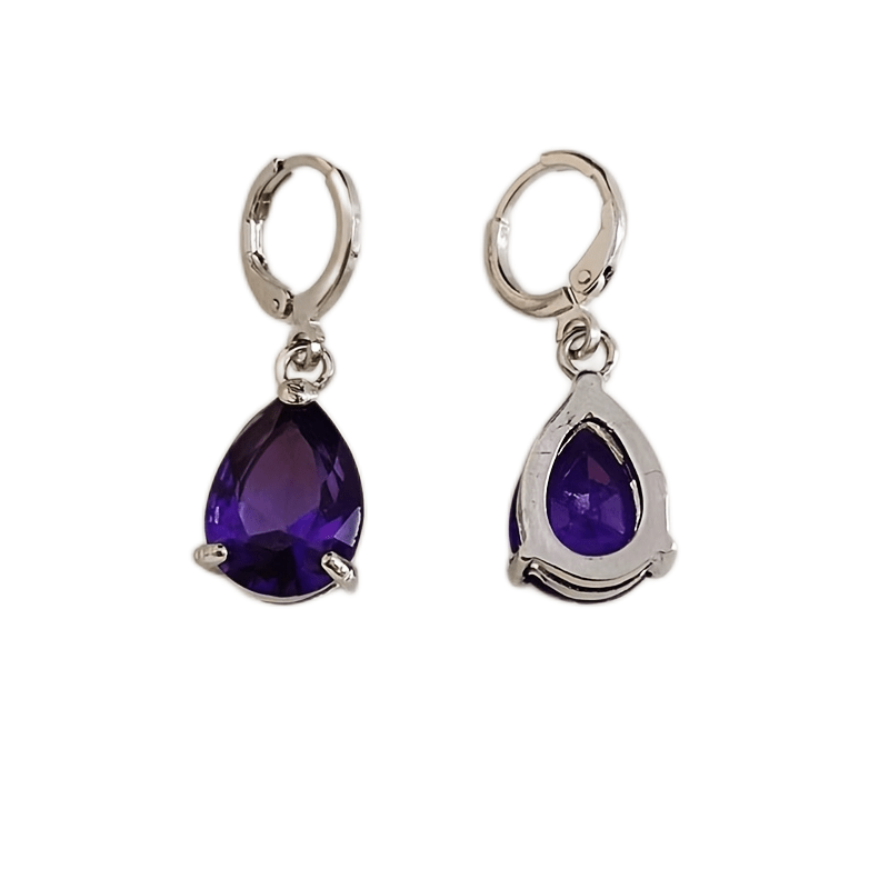Boucles d'oreilles Tania améthyste en or