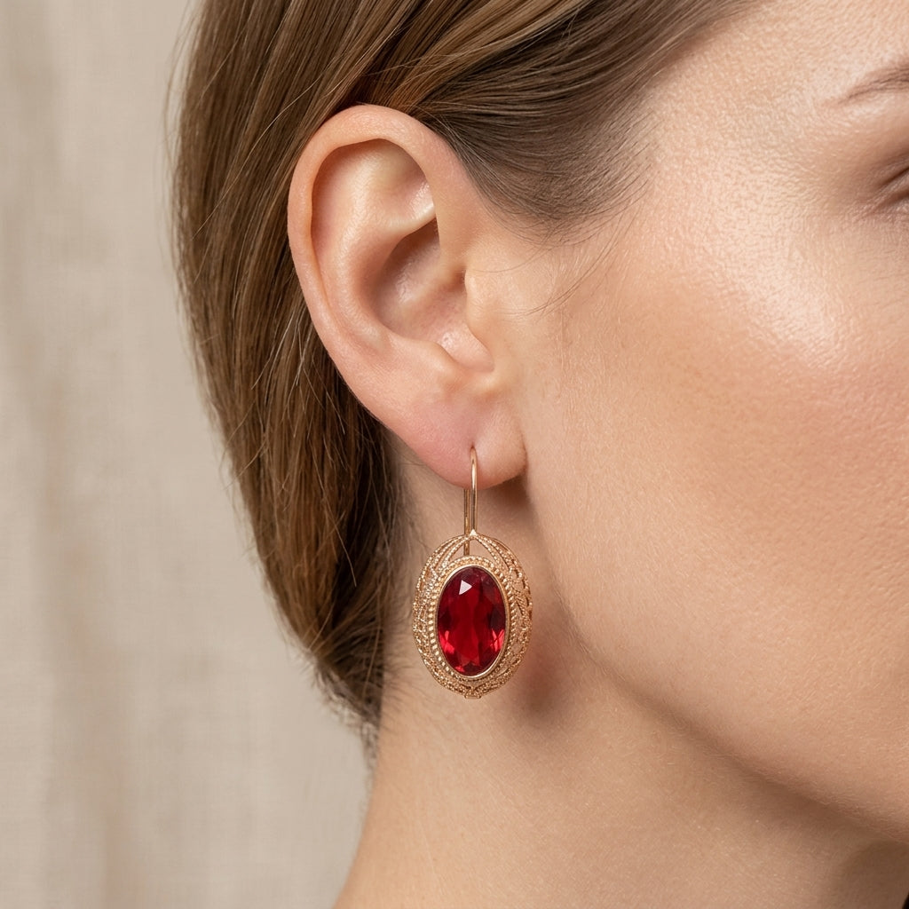Boucles d'oreilles Thalessia en or rose