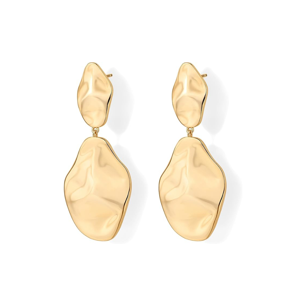 Boucles d'oreilles vague Ondulée en or