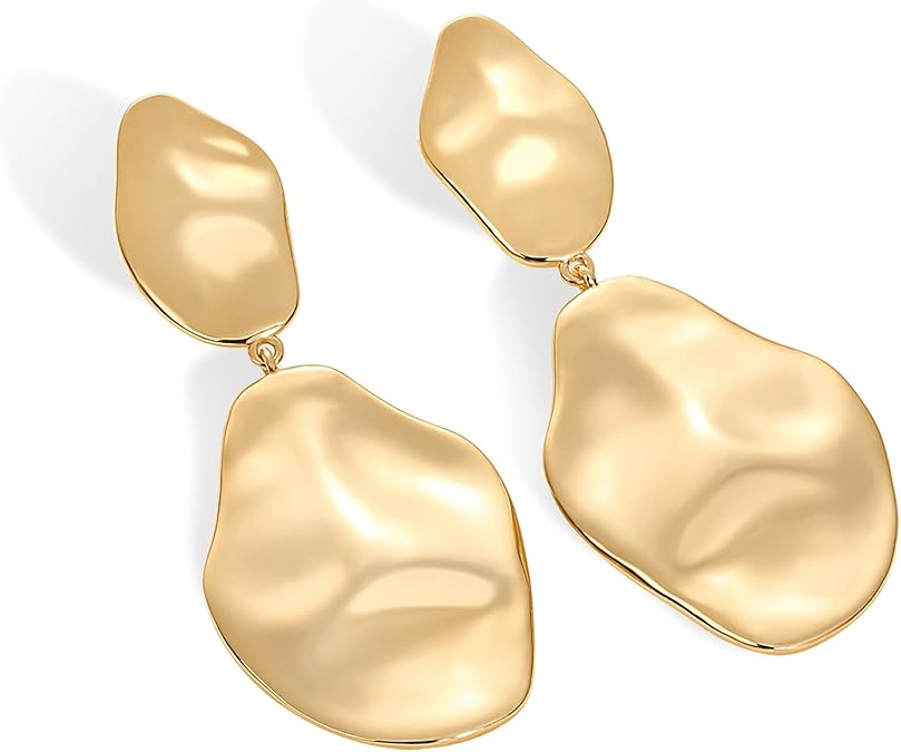 Boucles d'oreilles vague Ondulée en or