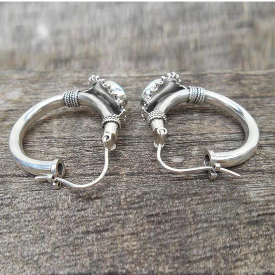 Boucles d'oreilles vintage turquoise en or