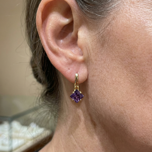 Boucles d'oreilles Zéphira couronne lumineuse en or rose