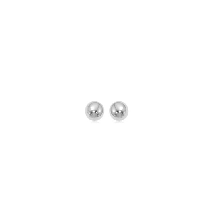 Boucles d'oreilles à boules en or blanc