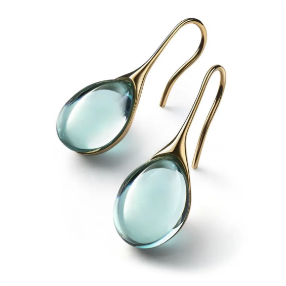Boucles d'oreilles avec opale Intégrée en or