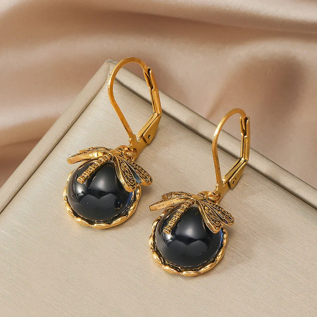 Boucles d'oreilles circulaires antique en or blanc