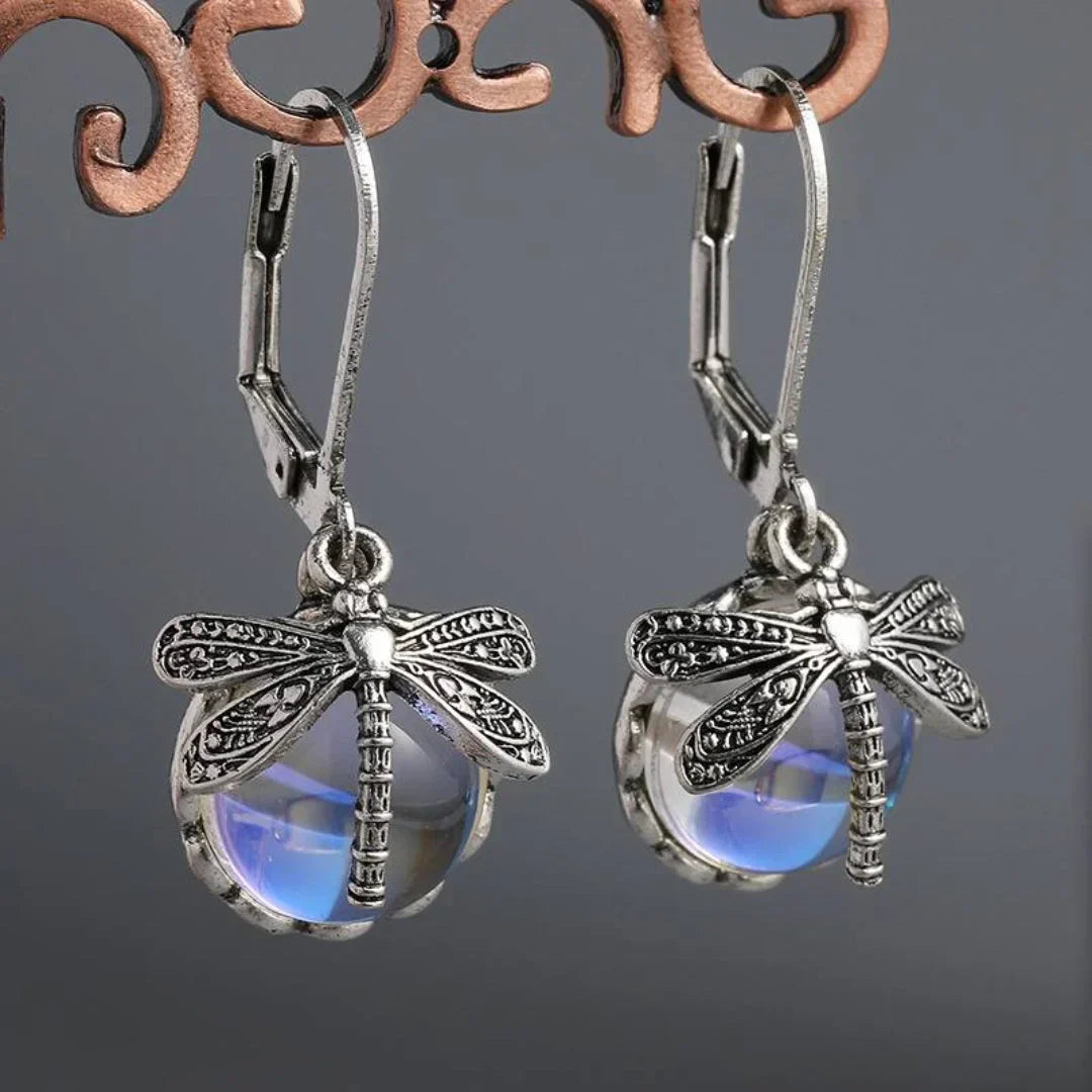 Boucles d'oreilles circulaires antique en or blanc