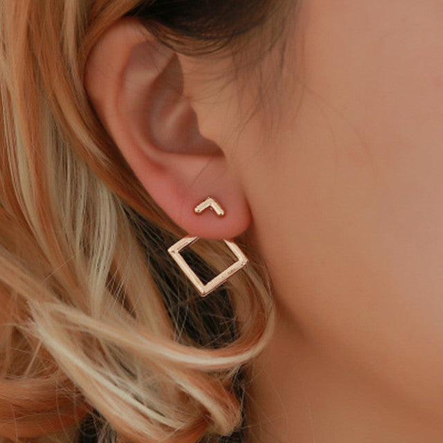 Boucles d'oreilles à plusieurs couches en or