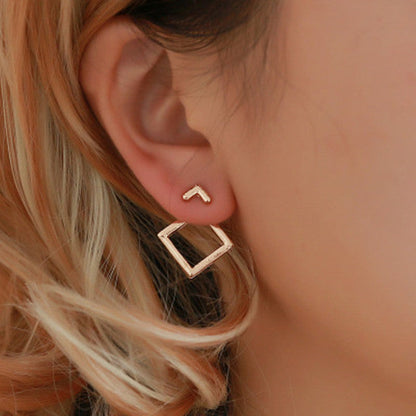 Boucles d'oreilles dorées à plusieurs couches