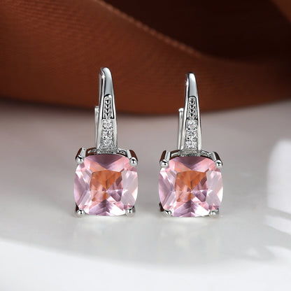 Boucles d'oreilles en anneau en pierre mystique | Or