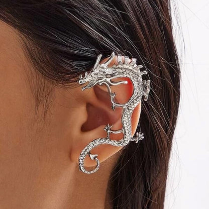 Boucles d'oreilles en argent en forme de dragon