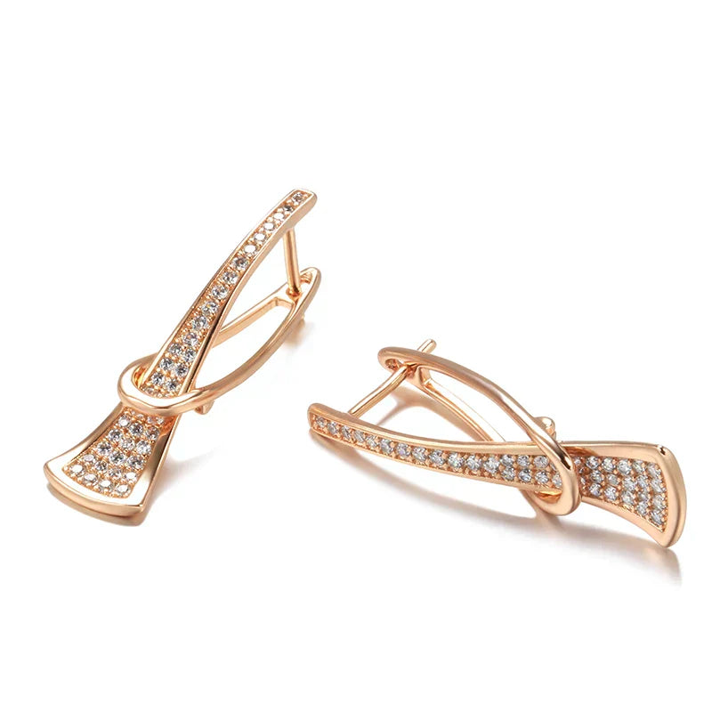 Boucles d'oreilles en cristal à couches Radieuses en or