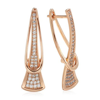 Boucles d'oreilles en cristal à Couches Radieuses | Or