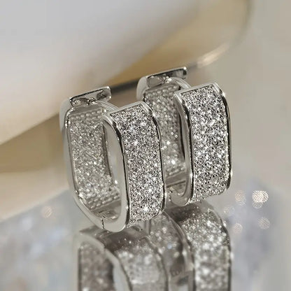 Boucles d'oreilles en cristal luxueuses