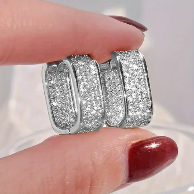 Boucles d'oreilles en cristal luxueuses en or