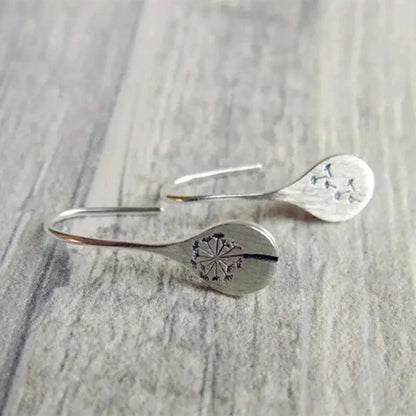 Boucles d'oreilles en dentelle argentées