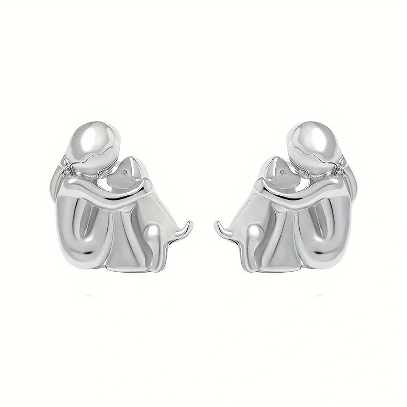 Boucles d'oreilles en deux couleurs, or blanc et or en or blanc