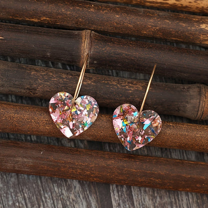 Boucles d'oreilles en forme de cœur en sucre | Or
