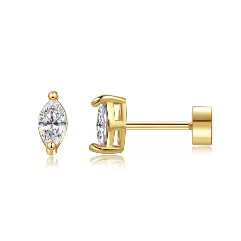 Boucles d'oreilles en forme de poire en or